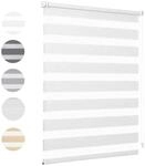Sekey Doppelrollo Klemmfix ohne Bohren f&uuml;r Fenster Blickdicht 85x150cm Leinen