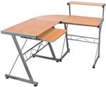vidaXL Eck-Computertisch Braun 132x112x99 cm Holzwerkstoff 20586