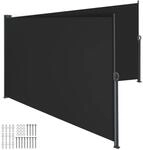 Tectake Doppel Seitenmarkise 200 x 600 cm Wetterfest Blickdicht 200 x 600 cm 600 x