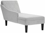 vidaXL Chaiselongue mit Kissen und Rechter Armlehne Wolkengrau Stoff 4009770