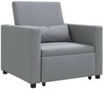 vidaXL Einzel-Schlafsofa mit R&auml;dern Hellgrau 90 x 165 x 87 cm Stoff 42002684