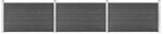 vidaXL Zaunelement Set WPC 526x105 cm Schwarz 3070448
