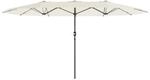Outsunny Gartenschirm Stahl Polyester Beige 436L x 260B x 240H cm