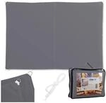Relaxdays Sonnensegel Polyester Edelstahl Grau UV-Schutz 30+ 4 m x 5 m