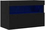 vidaXL Wand-TV-Schrank Schwarz Eichen-Optik 60 x 30 x 40 cm Holzwerkstoff 862210