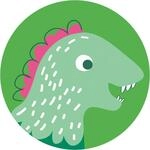 Komar Vliesfototapete Dot Little DinoTyranno selbstklebend &Oslash; 125 cm