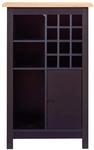 Weinschrank Helina Modernes Design mit Stauraum 77 cm x 33 cm x 124 cm Schwarz
