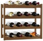 Relaxdays Weinregal Walnuss Natur f&uuml;r 16 Flaschen 38 cm x 42 cm x 21 cm