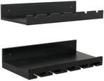 MCW 2er-Set Weinregal P22 F&uuml;r 6 Flaschen/15 Gl&auml;ser 61x28cm Schwarz