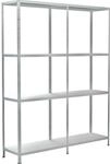 Schulte Set 1 Steckregal und 1 Anbauregal Wei&szlig; 180 cm x 140 cm x 35 cm