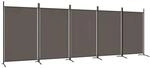 vidaXL 5 Tlg Paravent Anthrazit 433x180 cm Stoff 350268