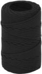 vidaXL Bootsseil Schwarz 2 mm 500 m Polypropylen 152480