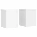 vidaXL Pflanzenst&auml;nder 2 Stk Wei&szlig; 15x15x20 cm Holzwerkstoff 852888
