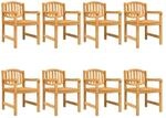 vidaXL Gartenst&uuml;hle 8 Stk 58x59x88 cm Massivholz Teak 3157906