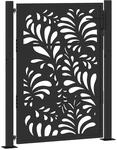 vidaXL Gartentor Schwarz 105x130 cm Stahl Wellendesign 4100970