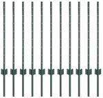 vidaXL Zaunpfosten 11 Stk Gr&uuml;n 120 cm Stahl 42006263