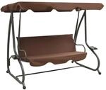 vidaXL Hollywoodschaukel mit Sonnendach Kaffeebraun 313338