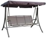 DELUKE Hollywoodschaukel BIRGIT mit Sonnendach Schwarz Polyester Gartenschaukel