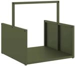 vidaXL Brennholzregal Olivgr&uuml;n 40x40x40 cm Kaltgewalzter Stahl 864274