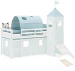 Homestyle4u Kinder Hochbett 90x200 Rutsche Lattenrost Gr&uuml;n Kinderbett 2941
