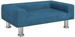 vidaXL Kindersofa Blau 70x45x26,5 cm Samt 3196329