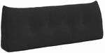 vidaXL R&uuml;ckenkissen Schwarz 120 x 24 x 50 cm Samt 42014493