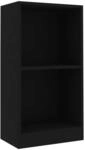 vidaXL B&uuml;cherregal Schwarz 40x24x75 cm Holzwerkstoff 800820