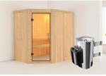 Karibu Sauna Silva mit Ofen integrierte Stg.Natur