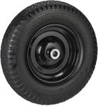 Relaxdays Schubkarrenrad 4.00-8 Vollgummi Stahl Schwarz Pannensicher 39 cm x 9 cm 2,1