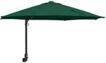 vidaXL Gartenparasol Gr&uuml;n und Schwarz 248 x 248 x 148 cm 42003228