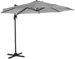 Svita Ampelschirm Sonnenschirm Alu Dreh Schwenk Schirm Garten Terrasse Hellgrau