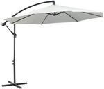Outsunny Gartenschirm Stahl Polyester Cremewei&szlig; &Oslash;3 x 2,5H m