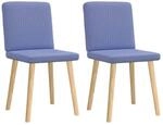 vidaXL Esszimmerst&uuml;hle 2 Stk Jeansblau Stoff 4101207