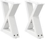 vidaXL Couchtischbeine 2 Stk Wei&szlig; 40x30-31,3 cm Stahl 4012681