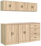 vidaXL Garagenschr&auml;nke 6 Stk Sonoma-Eiche Holzwerkstoff 3328343