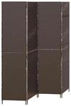 vidaXL Raumteiler Braun 195 x 180 cm Poly-Rattan 42003673