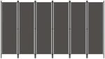 vidaXL 6 Tlg Raumteiler Anthrazit 300x180 cm 320729