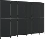 vidaXL Paravent 6 Tlg Schwarz Poly Rattan 365352
