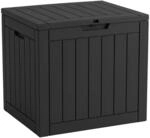 Floordirekt Gartenbox Holzoptik Wetterfest Auflagenbox Kissenbox Anthrazit 118 L