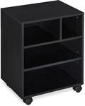 Relaxdays Rollcontainer Spanplatte Kunststoff Schwarz Mobil 49 cm x 40 cm x 30 cm 7