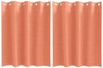 vidaXL Verdunkelungs-Vorh&auml;nge mit Ringen Terrakotta Polyester 4107413