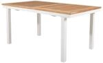 ebuy24 Panama Esstisch mit Zusatzplatte 160-240 cm Wei&szlig; Natur