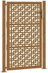 vidaXL Gartentor 105 x 155 cm Verwitterungsstahl Kreuzdesign 4101006