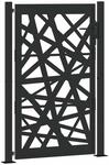 vidaXL Gartentor Schwarz 105x155 cm Stahl Leichtes Design 4100951