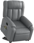 vidaXL Massagesessel mit Aufstehhilfe Grau Kunstleder Modell 8