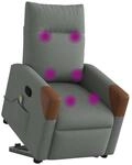 vidaXL Massagesessel mit Aufstehhilfe Dunkelgrau Stoff 3324015