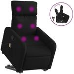 vidaXL Massagesessel mit Aufstehhilfe Schwarz Stoff Modell 14