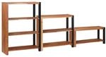 vidaXL B&uuml;cherregal 3-Tlg Braun 80 x 30 x 110 cm Massivholz Akazie 3321523