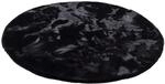 Pergamon Luxus Super Soft Fellteppich Plush Rund Schwarz 160x160cm