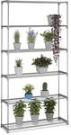 Relaxdays Blumenregal Stahl Kunststoff Grau mit 6 Ebenen 174 cm x 91 cm x 28 cm...